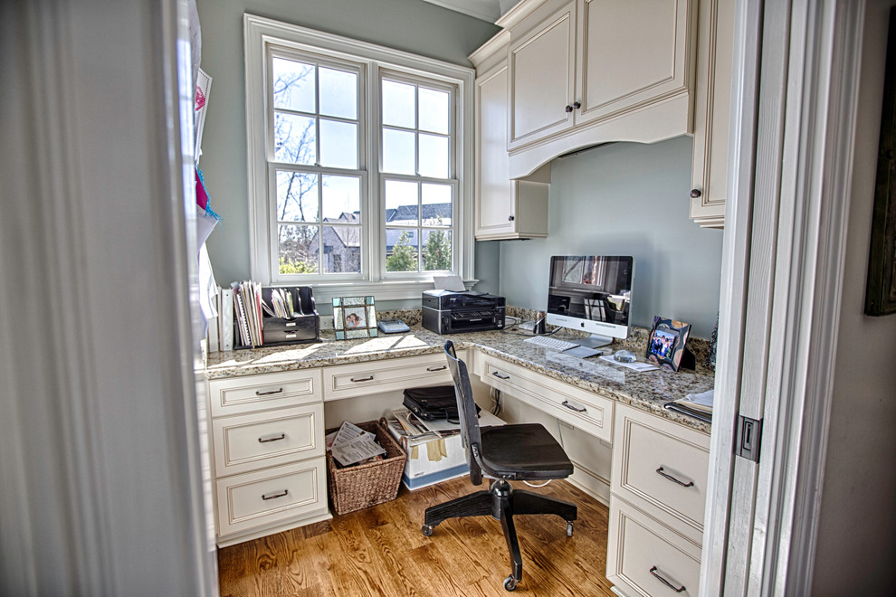 Home Office with custom cabinet space